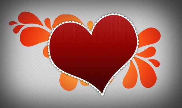 gray background with heart
