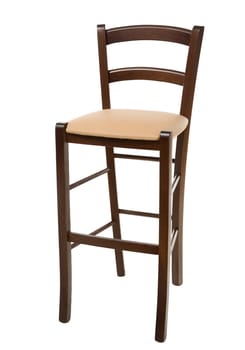 Brown chair isolated on white background