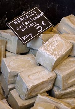 A lot of natural homemade soaps