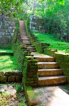 Sigiriya ( Lion's rock ) is a large stone and ancient palace ruin in the central  Sri Lanka ( Ceylon )