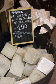 A lot of natural homemade soaps