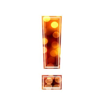 3d exclamation point with glowing lights texture
