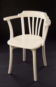 chair isolated on black background
