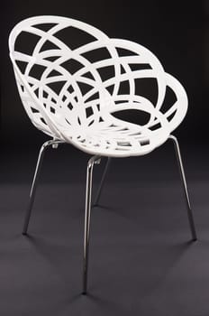 Contemporary  chair on black background