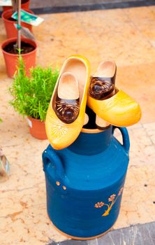 A pair of Asturian wooden clogs