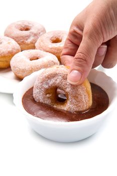 donuts with chocolate