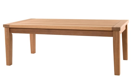 Wooden table isolated on white
