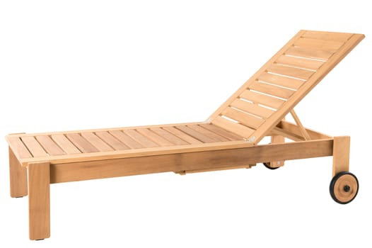Deck chair isolated on white