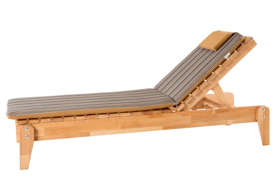 Deck chair isolated on white