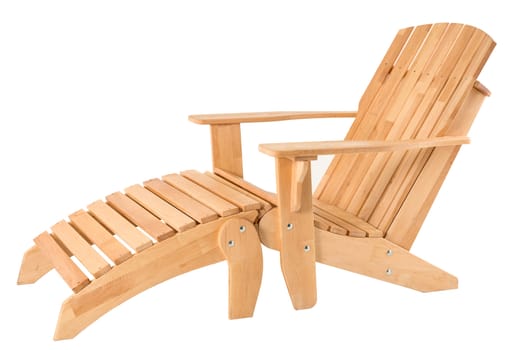 Deck chair isolated on white