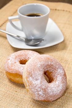 donuts with coffee