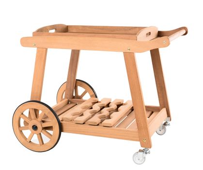 cart for waiters on white