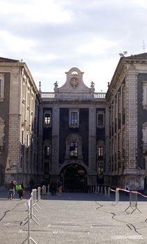 Porta Uzeda, city gate of surrounding wall of Catania, Sicily