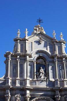 Facade of the cathedral of Catania