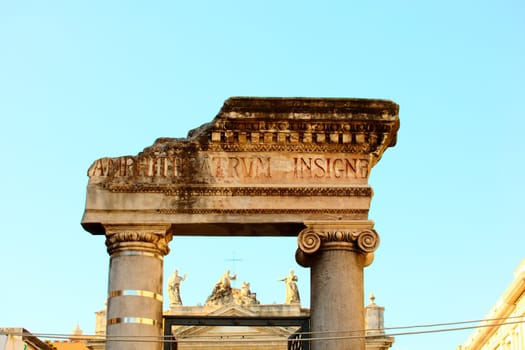 Colums of Stesicoro square, Catania