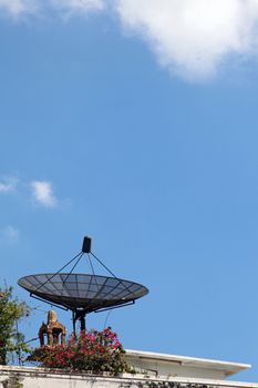 perspective of Big Satellite Dish antenna, vertical