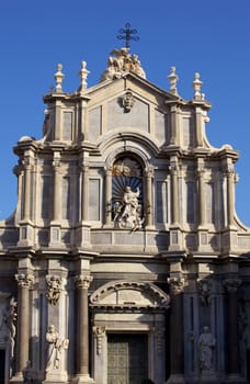 Facade of the cathedral of Catania