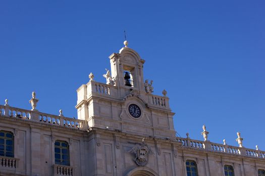 Detail of the University building in catania, Italy