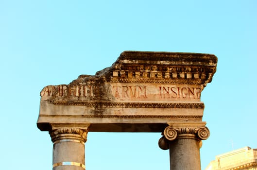 Colums of Stesicoro square, Catania
