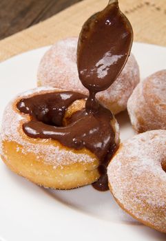 donuts with chocolate