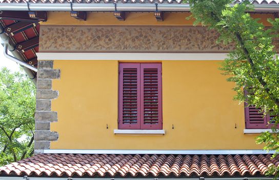 Window in a yellow house, Trieste