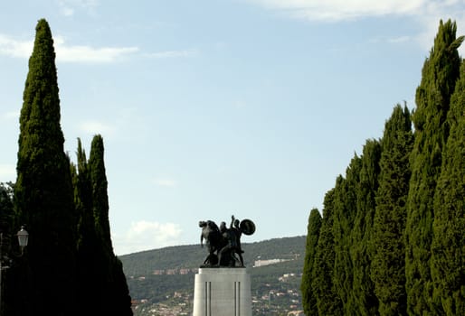 War memorial in St. Giusto hill, Trieste - Italy