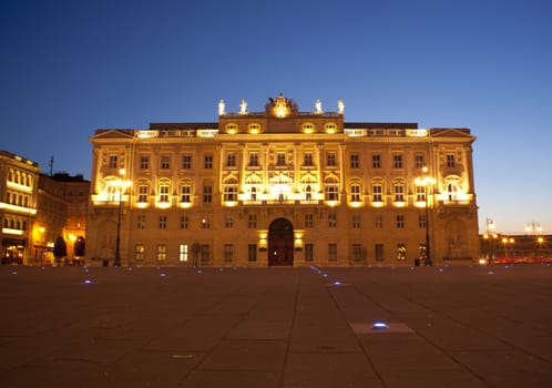 Famous building in Trieste, Italy