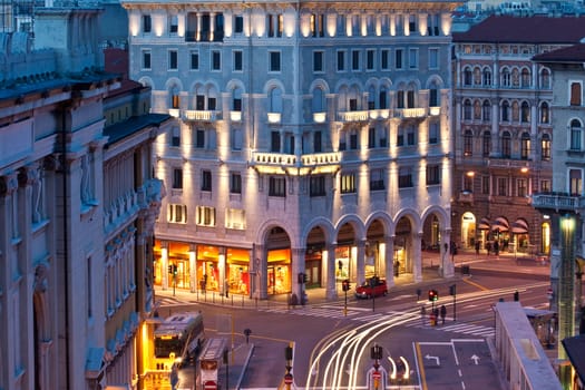 View of Piazza Goldoni, Trieste - Italy
