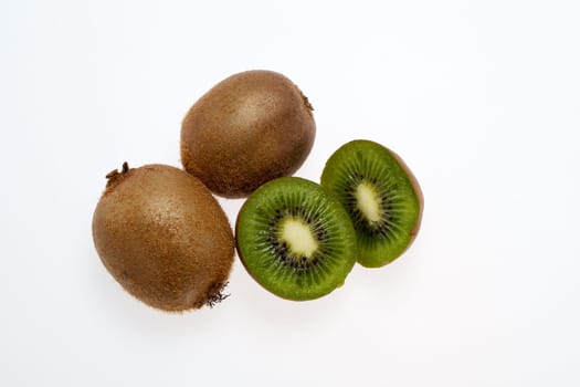kiwi fruit isolated on white background 