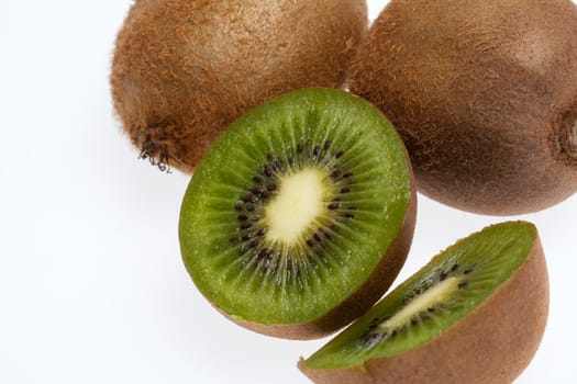 kiwi fruit isolated on white background 