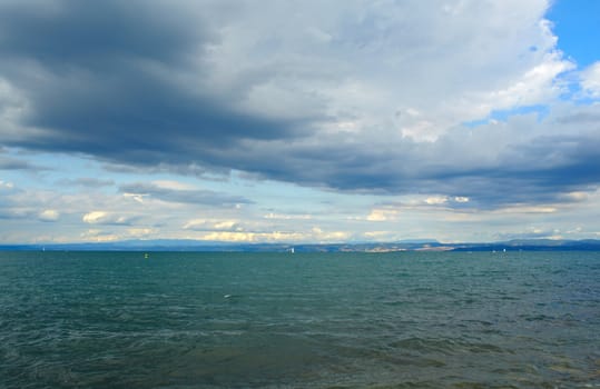 View of Sea and cloudy sky