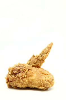 isolated deep fried chicken wing