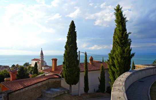 Panorama of Piran, Istria - Slovenia