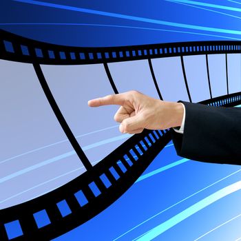 Investor choose the blank film, Film industry concept