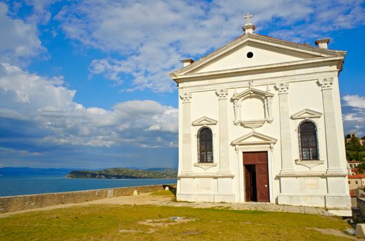 View of St. George church, Piran - Slovenia