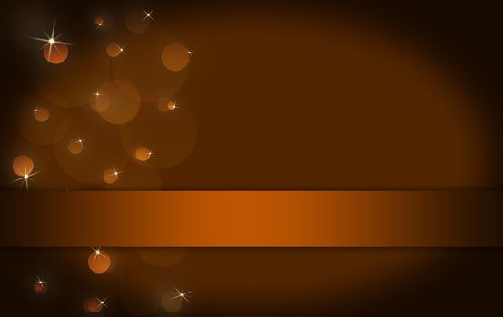 Abstract Winter background. Gold Christmas abstract bokeh