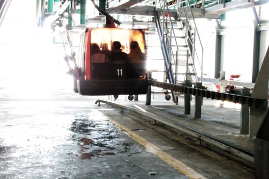 Cableway in the Etna Volcan, Sicily - Italy