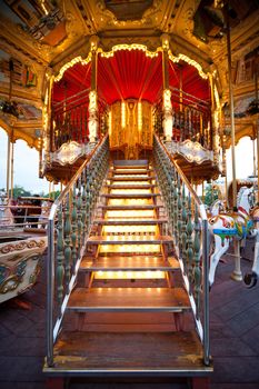 Colorful Carousel near Eiffel Tower