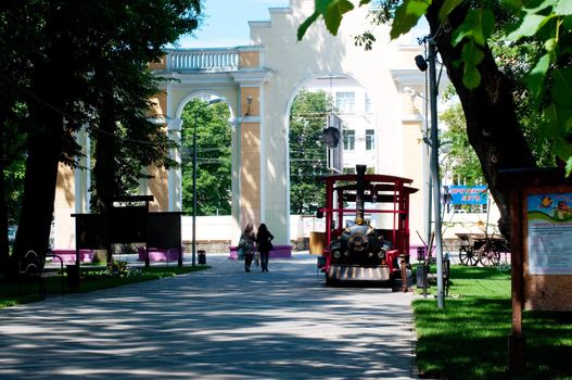 Park the Chistjakovsky Grove in Krasnodar in Russia