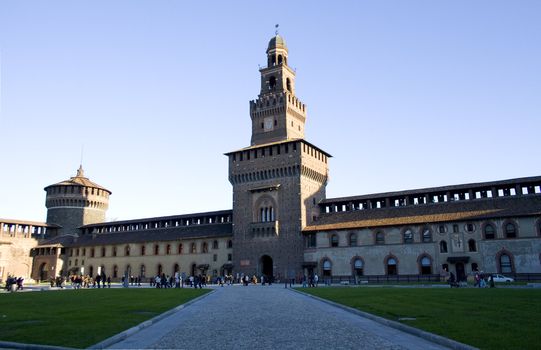 Sforzesco castle in Milan, Italy