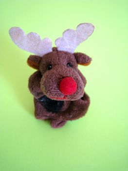 a reindeer soft toy