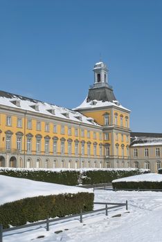 University in the center of Bonn, Germany, sunny winter day