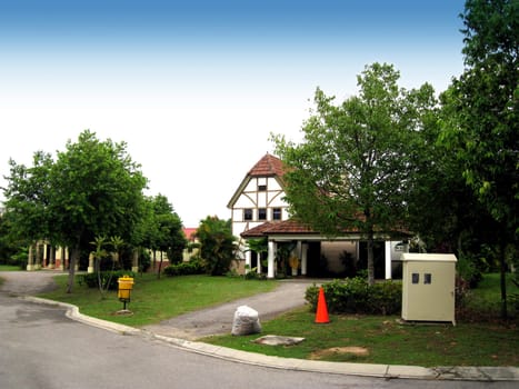 Front Of bungalow House With Landscaped Yard