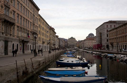View of St. Antonio cathedral, Trieste - Italy