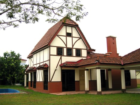 Front Of bungalow House With Landscaped Yard