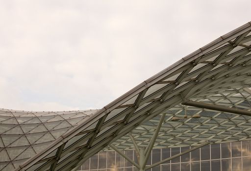 Metal and glass canopy, Fiera di Milano