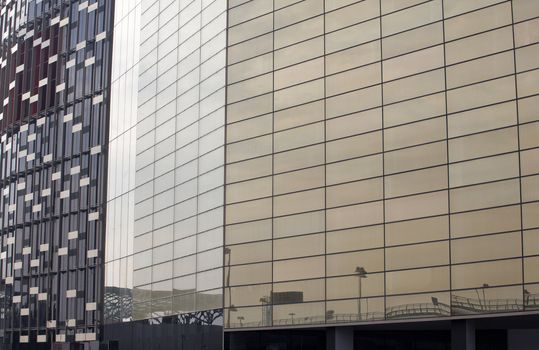 Glass building in the city of Milan - Italy