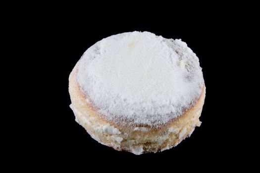 traditional cookie made ​​with butter sugar eggs flour sugar salt and horizontal Glacée isolated on white background