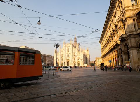 Tram in the city of Milan