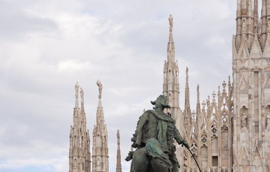 Vittorio Emanuele II monument in Milan - Italy